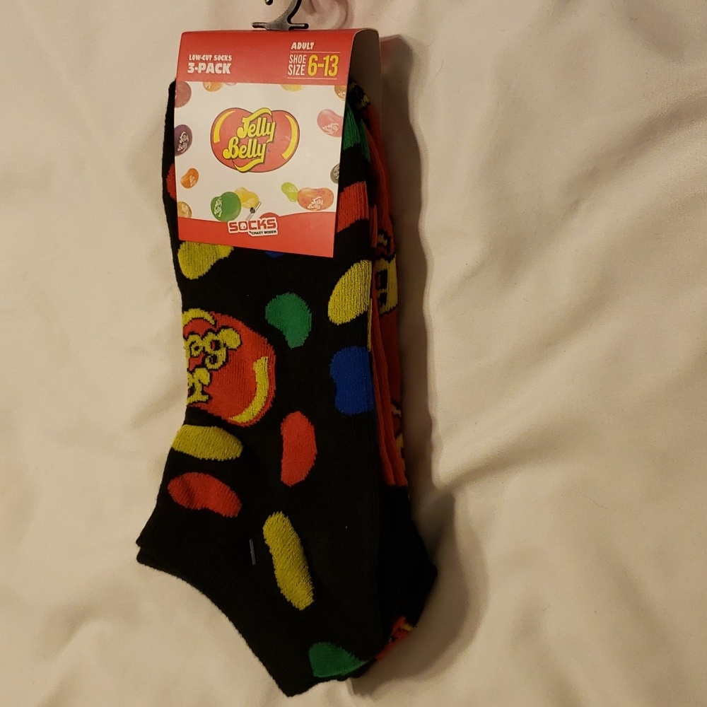 Jelly belly jellybean socks 3 pr nwt
